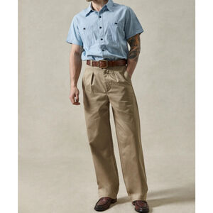 French Army M-1952 Twill Chino Cotton Trousers Khaki 30x30 Reproduction